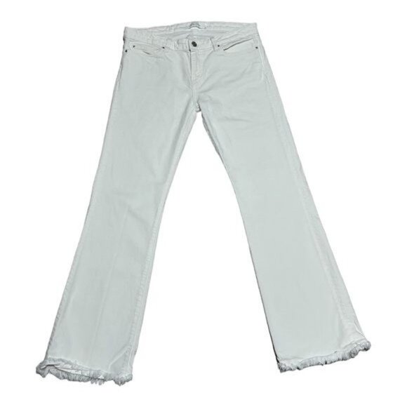 IRO White Fringe Mid Rise Straight Leg Jeans Size 31 – Stretch Cotton Blend, Exc - Picture 4 of 10